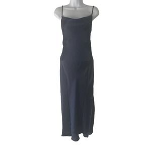 Lulu's NWT Size 4 Small Satin Special Occasin Blue Midi Dress
